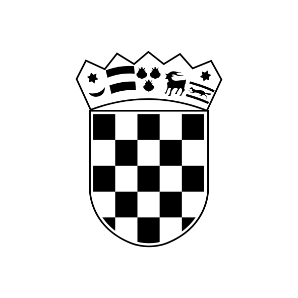 Kroatischer Auto-Sticker - Wappen & Nationalfarben | Wetterfest & Langlebig