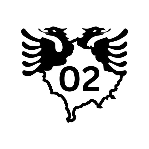 Kosovo Auto Sticker - Adler & Bezirksnummer