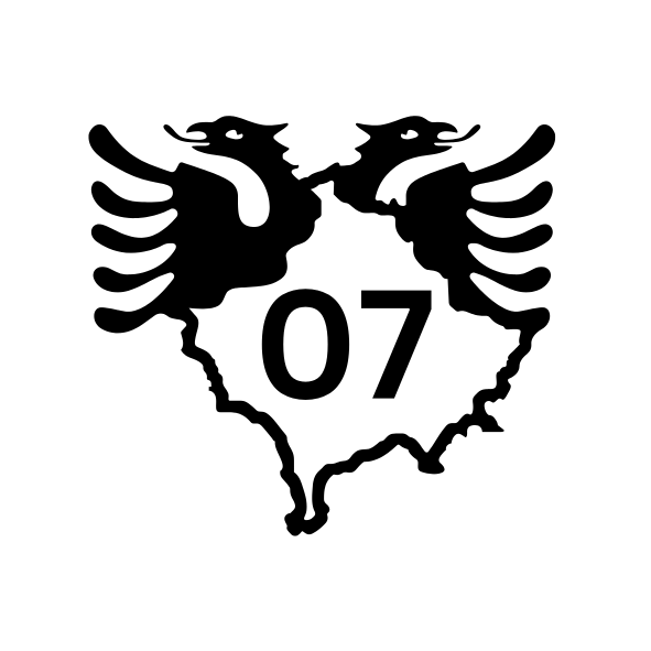 Kosovo Auto Sticker - Adler & Bezirksnummer