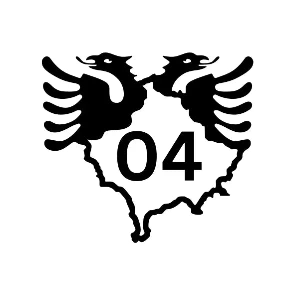 Kosovo Auto Sticker - Adler & Bezirksnummer