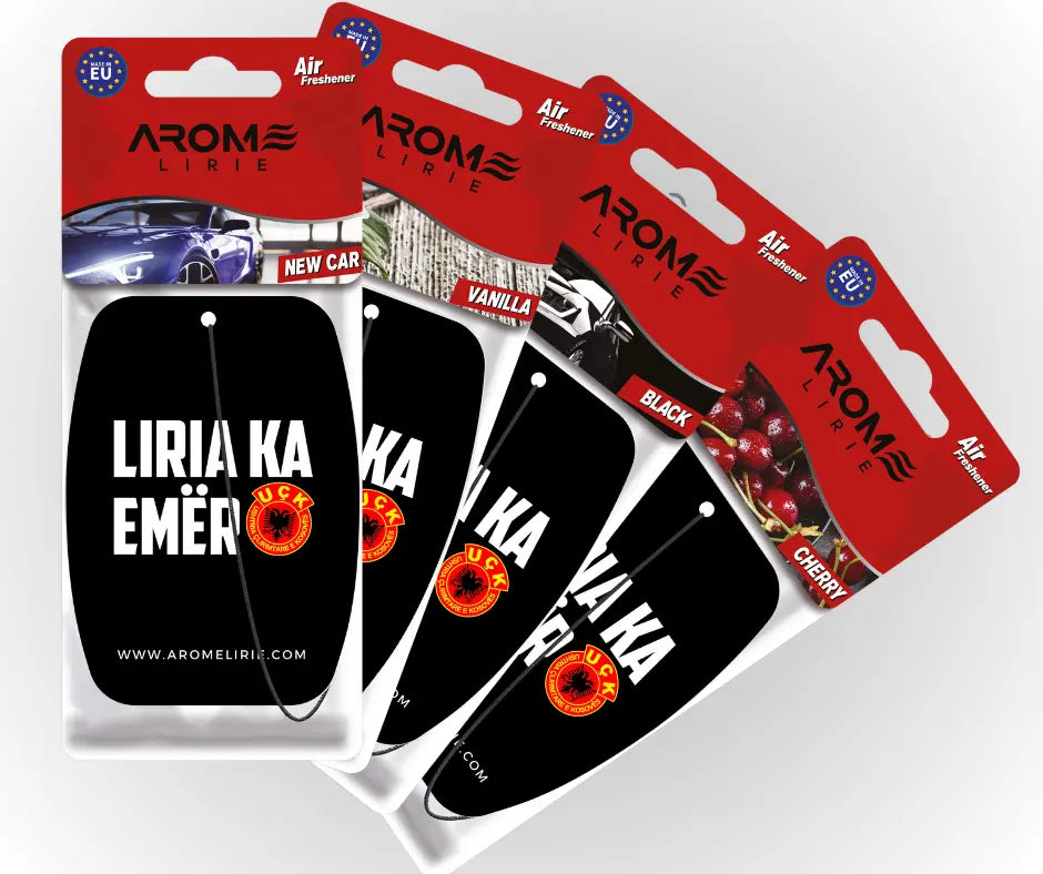 Liria ka emer UCK Duftbaum Set – Auto-Lufterfrischer mit UÇK-Motiv (Liria ka emër) von Arome Lirie